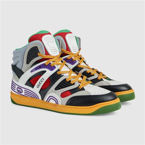 gucci basket high top trainers|Gucci men's shoes.